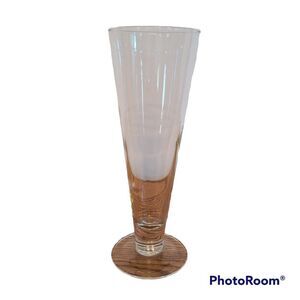 Footed Pilsner Brew Lager Beer Glass Tall Slim Sleek Sophisticated  |  14 Oz.